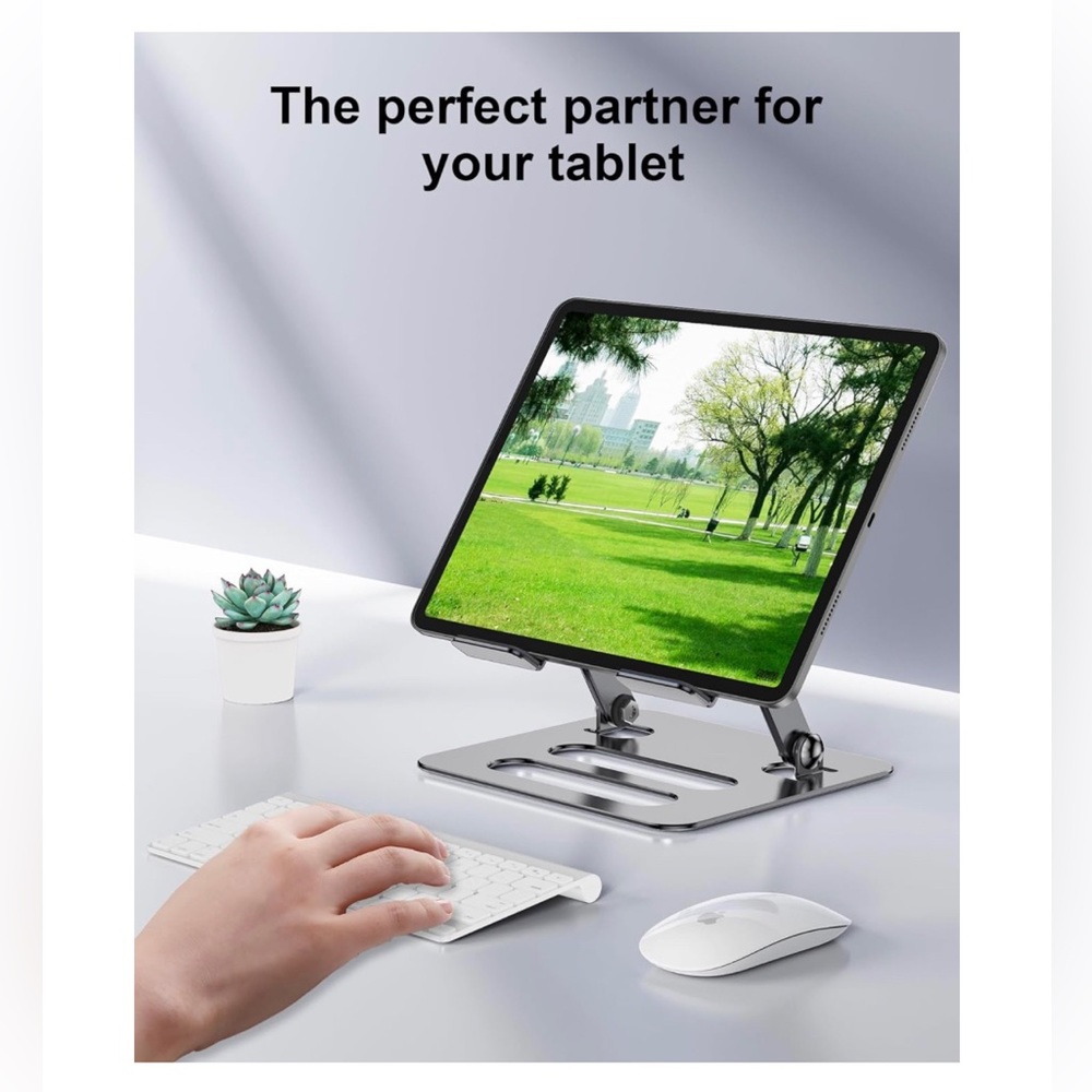 iAXBi Tablet Stand for iPad - Silver Grey
